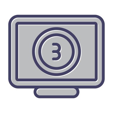 Geri sayım web simgesi vektör illüstrasyonu