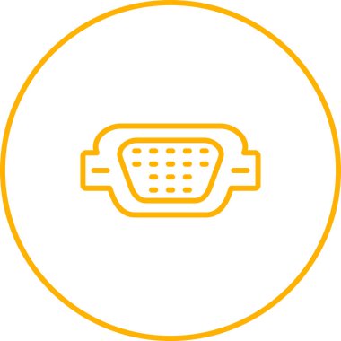 vga port simgesi web illüstrasyonu