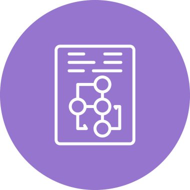 Belge Çalışma Akımı simgesi, vektör illüstrasyonu basit tasarım