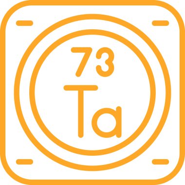 Periyodik tablonun kimyasal elementinin web illüstrasyonu