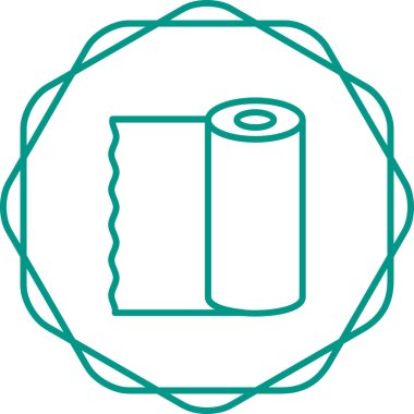 Plastik kaplama simgesi, vektör illüstrasyonu 