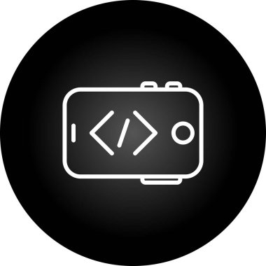 Tablet bilgisayar satırı simgesinin vektör çizimi. 