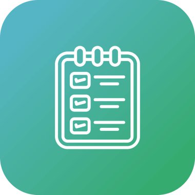 Kontrol listesi simgesinin vektör illüstrasyonu