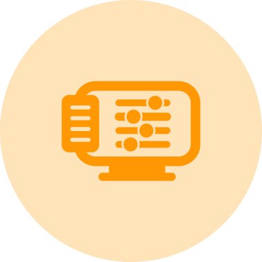 Masaüstü Bilgisayar Web simgesi vektör çizimi