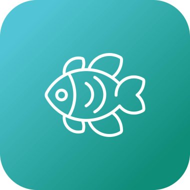 balığı web simgesi, vektör çizim 