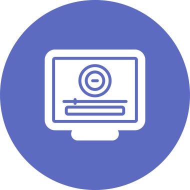 Masaüstü Bilgisayar Web simgesi vektör çizimi