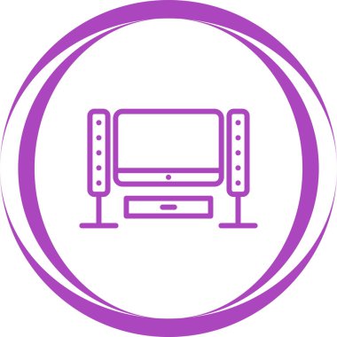 Ana Tiyatro Sistemi simgesinin vektör illüstrasyonu 