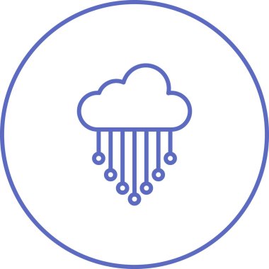 Bulut Bütünleşme simgesi, vektör illüstrasyonu 