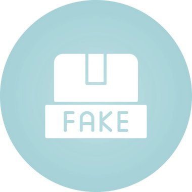 Sahte Ürünler, sahte ikon vektör illüstrasyonu 