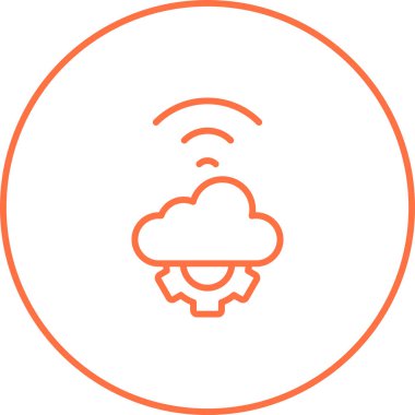 Bulut Otomasyonu Web simgesi vektör çizimi