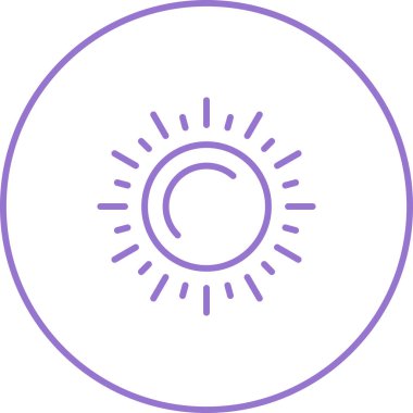 Güneş. Web simgesi basit illüstrasyon 