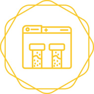 Beyaz arkaplanda ağ simgesi test ediliyor  