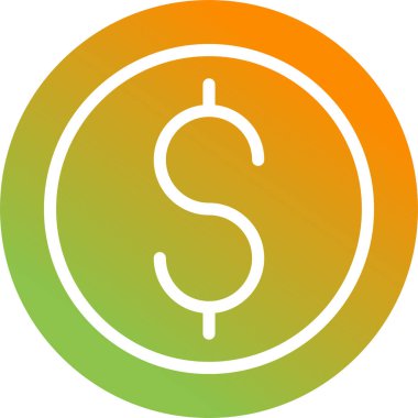 Dolar simgesi vektör illüstrasyonu