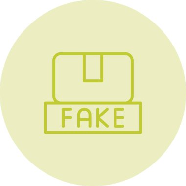 Sahte Ürünler, sahte ikon vektör illüstrasyonu 