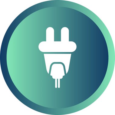 elektrik prizi simgesi. Web illüstrasyonu