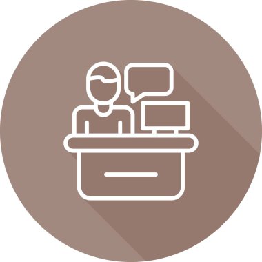 Akademik Danışman Modern simgesinin vektör çizimi