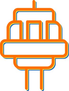 elektrik prizi simgesi. Web illüstrasyonu