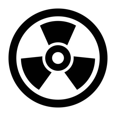 Radyasyon. Web simgesi basit illüstrasyon 