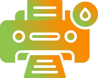 Inkjet Yazıcı vektör simgesi basit illüstrasyon