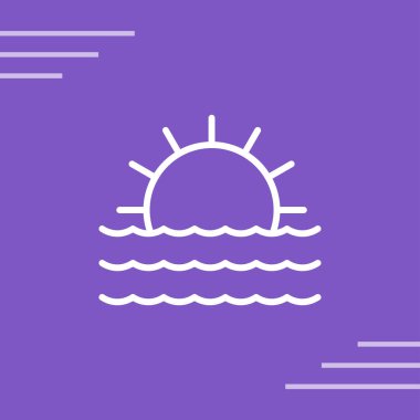  Gün batımı web simge vektör çizim  