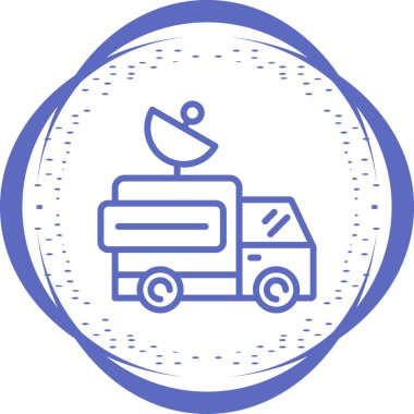 Kamyonet simgesi, vektör illüstrasyonu