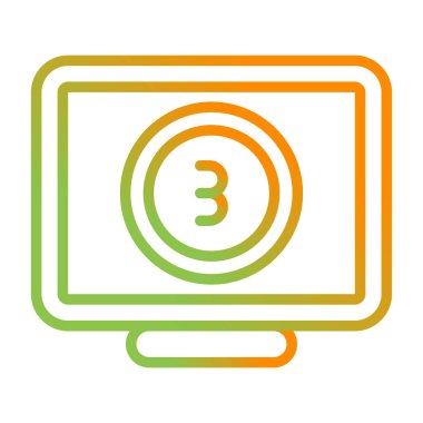 Geri sayım web simgesi vektör illüstrasyonu