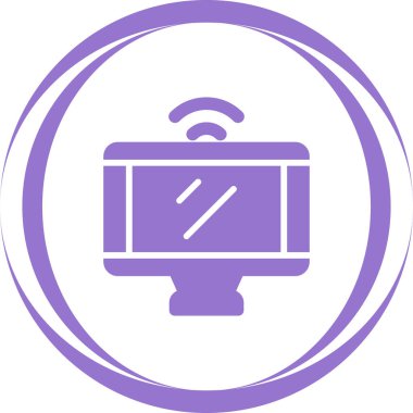 Monitör. Web simgesi basit illüstrasyon