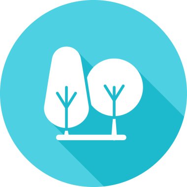 Ağaçlar. Web simgesi basit illüstrasyon