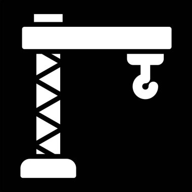 İnşaat vinci. Web simgesi basit illüstrasyon