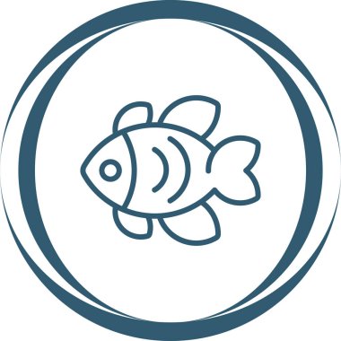 balığı web simgesi, vektör çizim 