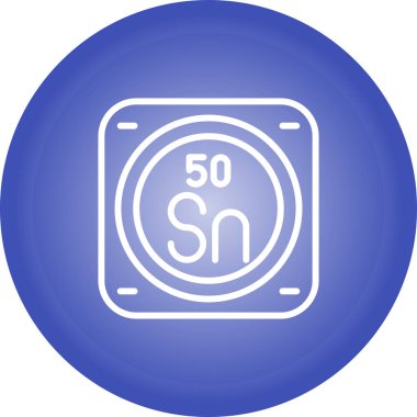 Periyodik tablonun kimyasal elementinin web illüstrasyonu