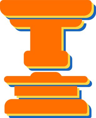 Hidrolik basın simgesi vektör illüstrasyonu 