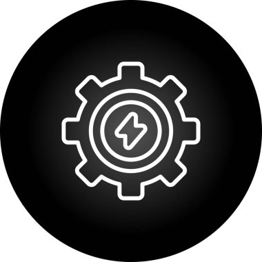 Veri Merkezi Güç Yönetimi simgesi vektör illüstrasyonu