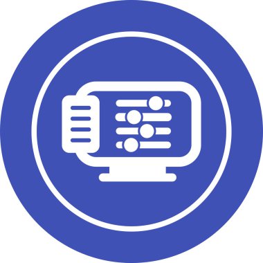 Masaüstü Bilgisayar Web simgesi vektör çizimi