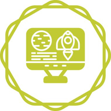 roket simgesi, vektör illüstrasyonu basit tasarım