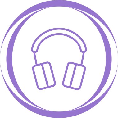 kulaklıklar web simgesi, vektör illüstrasyonu