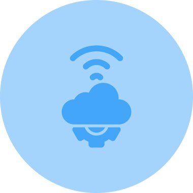 Bulut Otomasyonu Web simgesi vektör çizimi