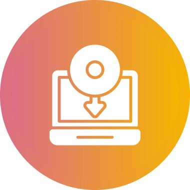  Yazılım Kurulumu Web simgesi, vektör illüstrasyonu