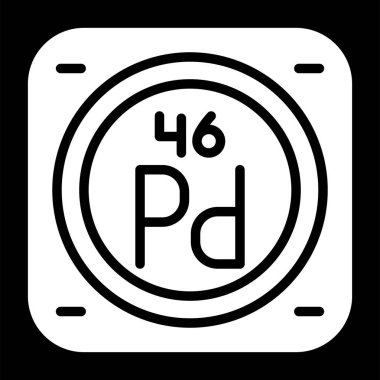 Periyodik tablonun kimyasal elementinin web illüstrasyonu