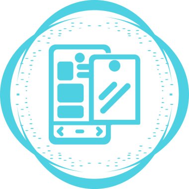akıllı telefon web simgesi vektör çizimi 