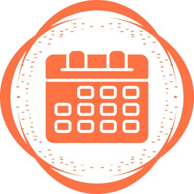 Takvim. Web simgesi basit illüstrasyon 