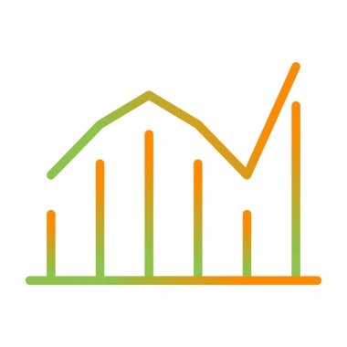 çubuk grafik istatistik ikonu vektör illüstrasyonu 