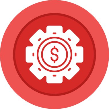 Dolar dişlisi. Web simgesi basit illüstrasyon