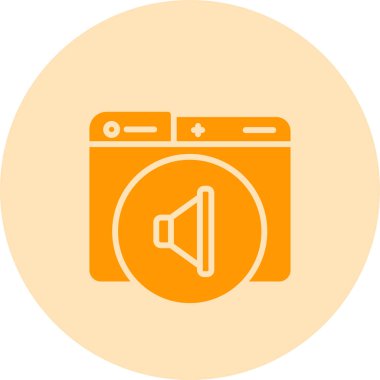 ses simgesi, vektör illüstrasyonu