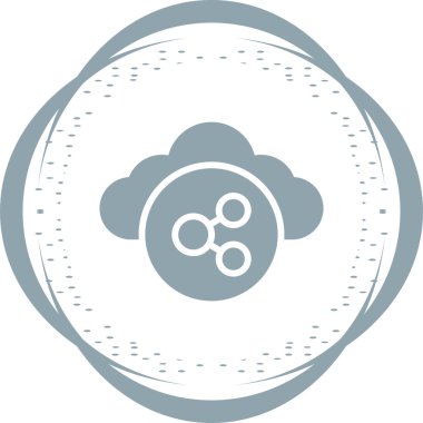 bulut hesaplama ağ simgesi, vektör illüstrasyonu           