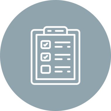 Kontrol listesi simgesinin vektör illüstrasyonu