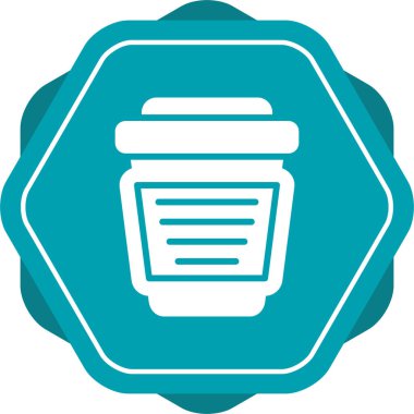 kahve fincanı simgesi web basit illüstrasyon