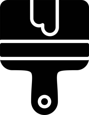 boya fırçası ikonu. Web basit illüstrasyonu