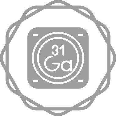 Periyodik tablonun kimyasal elementinin web illüstrasyonu