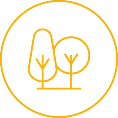 Ağaçlar. Web simgesi basit illüstrasyon